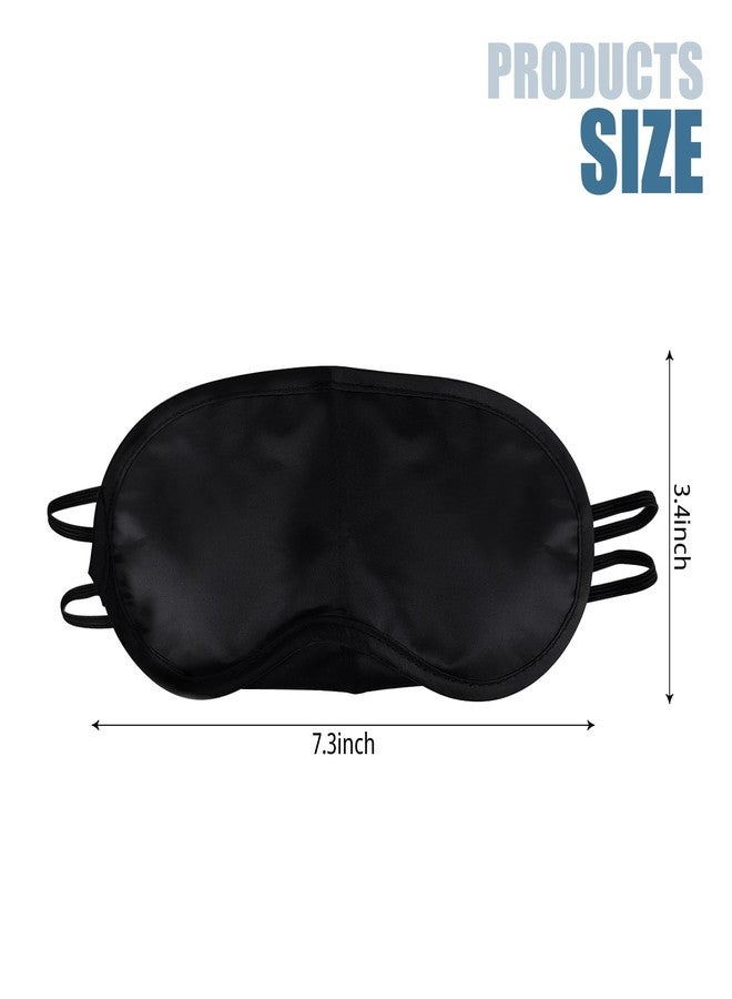 SimautHawk 8 Pcs Blindfold, Black Eye Mask, Eye Masks for Sleep, Nose Pad and Adjustable Strap Blindfold, Game Sleeping for Everyone Travel Nap Sleeping - Image 2